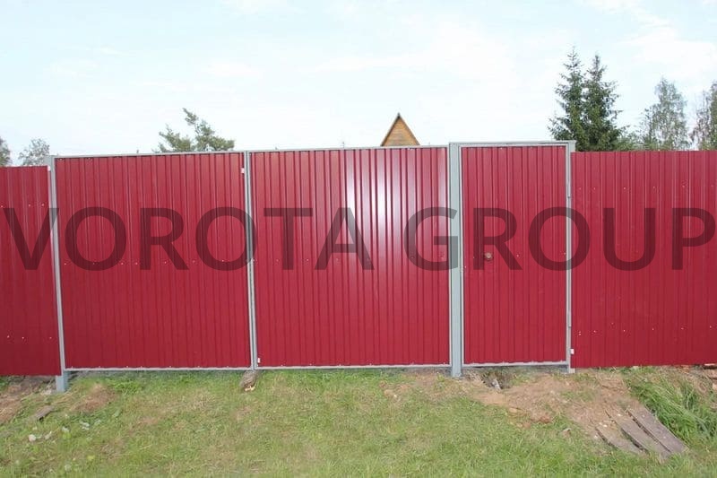 Распашные ворота Doorhan красные 2500х3500 Распашные ворота Doorhan красные 2500х3500