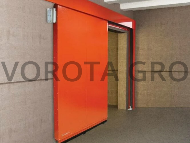 Противопожарные ворота Doorhan оранжевые 3000х2400 Противопожарные ворота Doorhan оранжевые 3000х2400