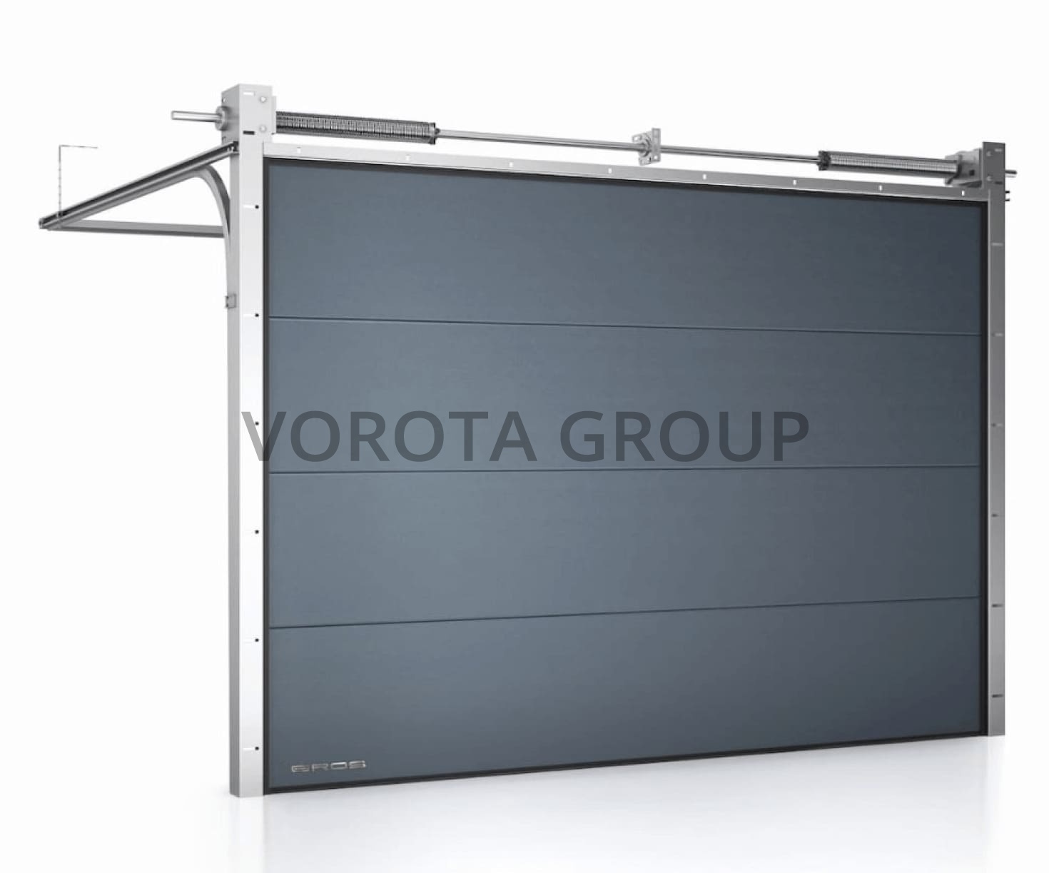Секционные ворота для гаража Alutech серые 2600x2300