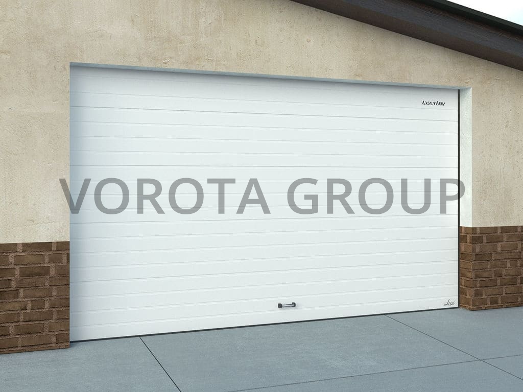 Секционные ворота для гаража Doorhan белого цвета 3500x1900