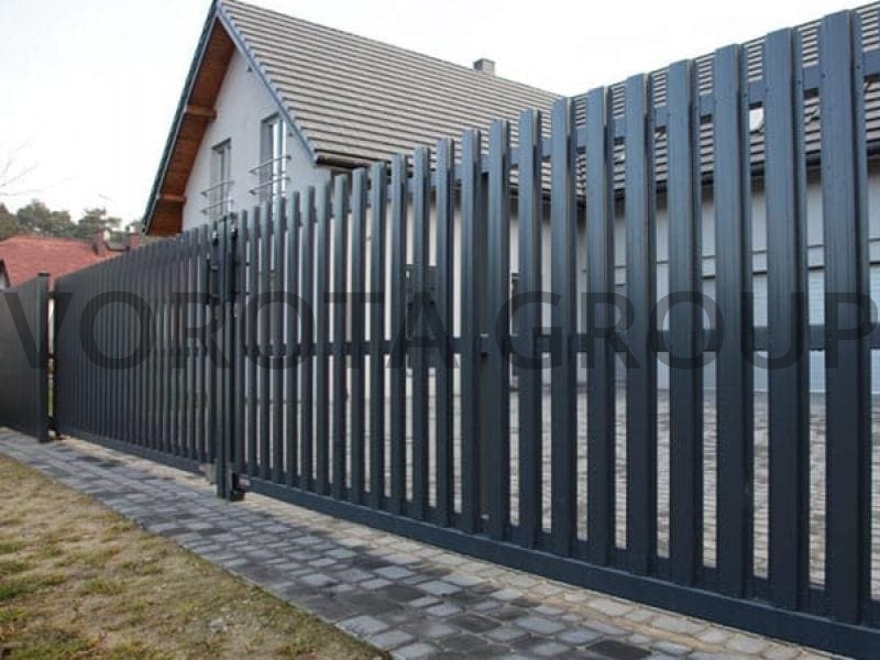 Распашные ворота Doorhan синие 4000×2100 Распашные ворота Doorhan синие 4000×2100