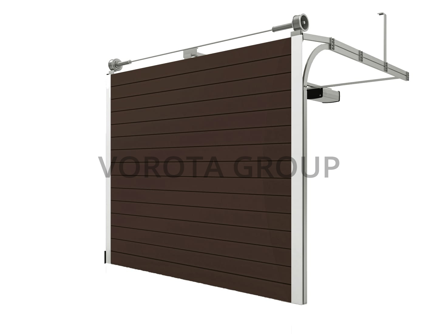 Секционные ворота для гаража Doorhan коричневого цвета 2400x2300