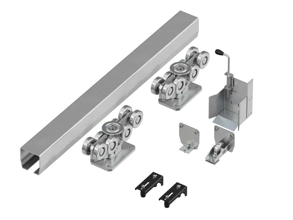 Система роликов и направляющих для балки х/к 138Х144Х6 L=8000ММ