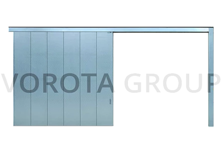Откатные противопожарные ворота 4000x2500 серые